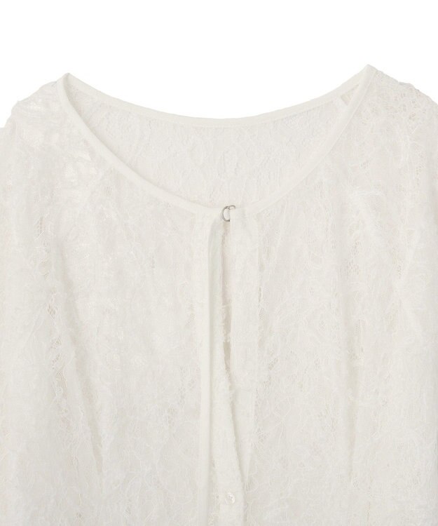 earth music&ecology レースフラワーブラウス Off White