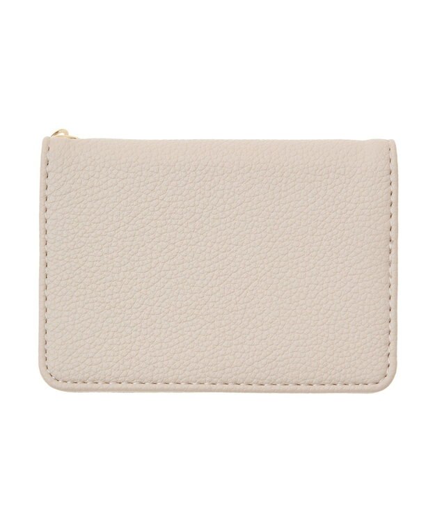 Maison de FLEUR 二つ折りリールパスケース Pink Beige