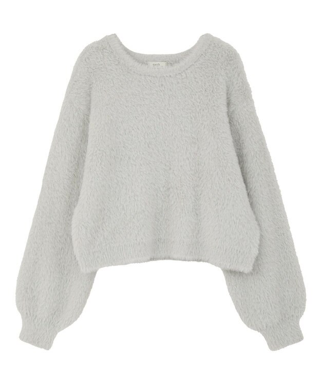 earth music&ecology Ｗフェイスシャギープルオーバー Light Gray