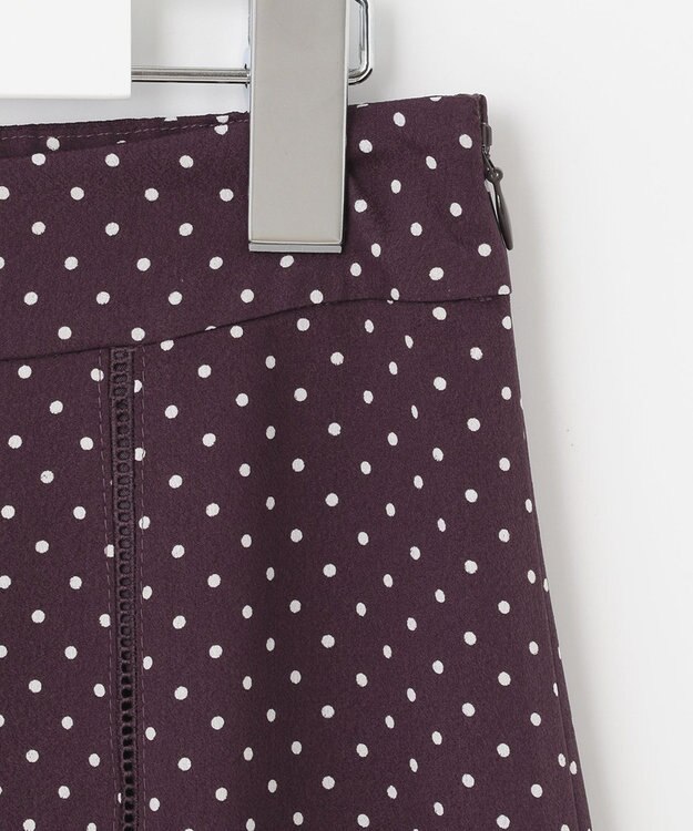 J.PRESS LADIES 【洗える】 ドットプリント フレアー スカート パープル系5