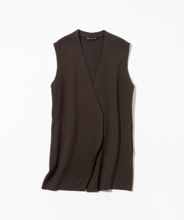 23区 【洗える/吊り干しOK】ヴィスコースストレッチ ニットベスト ブラウン系