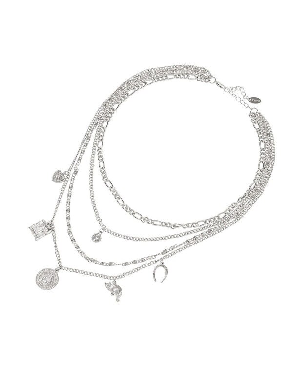 YECCA VECCA モチーフ4連ネックレス Silver