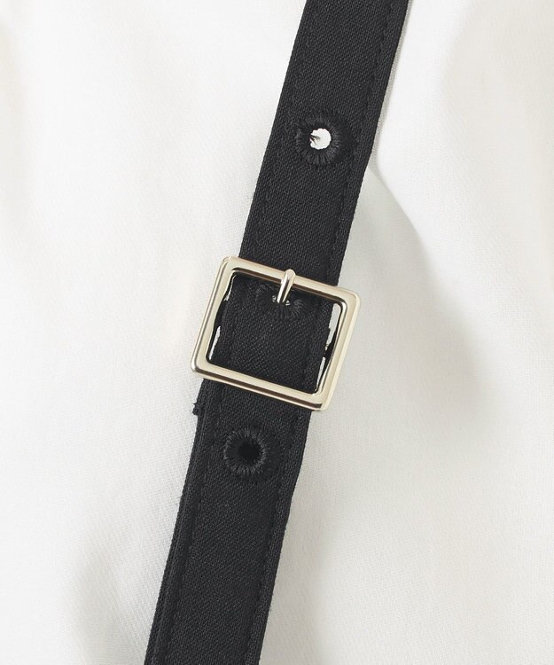 23区 L 【GOLD LABEL】クリスピーリネンストレッチ サスペンダーパンツ ブラック系