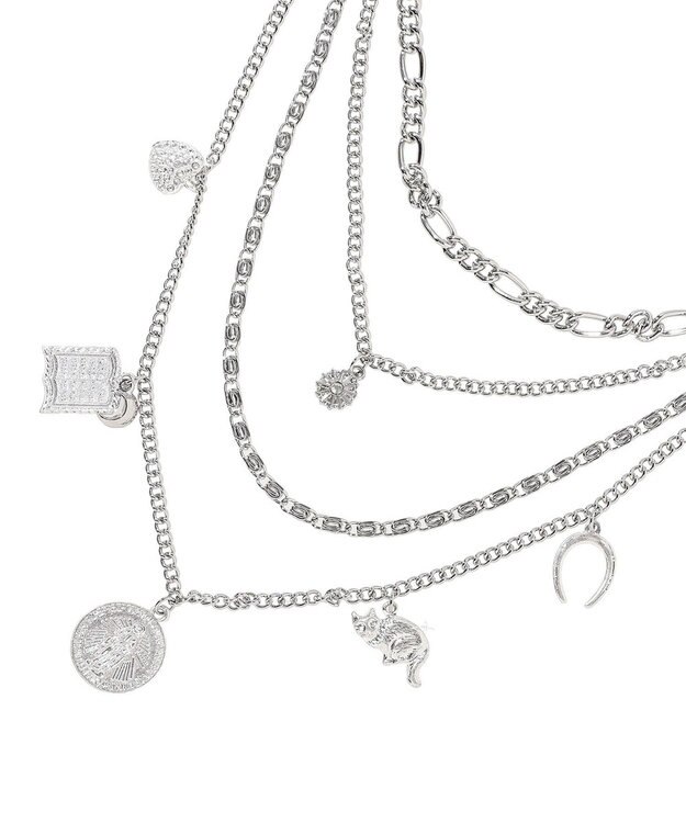 YECCA VECCA モチーフ4連ネックレス Silver