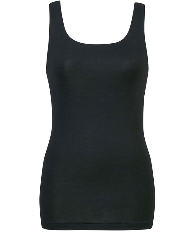 Wing あったかインナー オーガニックコットン混 やわらかくやさしい肌ざわり 【綿の贅沢オーガニック】 綿混 保温性 ノースリーブ 秋 冬 EL4131 ウイング／ワコール ブラック