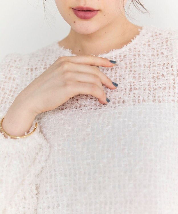 #Newans 【洗える】フィラッフィギャザースリーブブラウス ホワイト