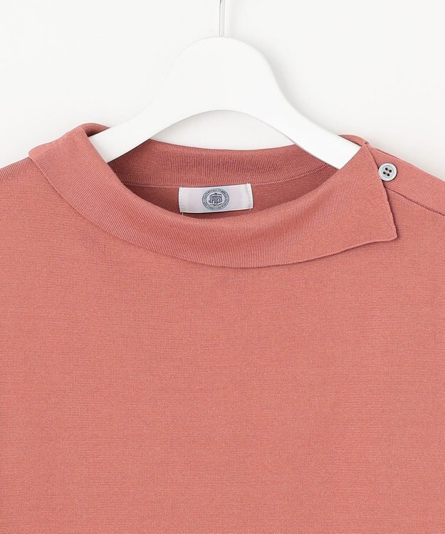 J.PRESS LADIES 【洗える・抗菌防臭】COTTON POLYESTER 襟付き ニット ローズピンク系