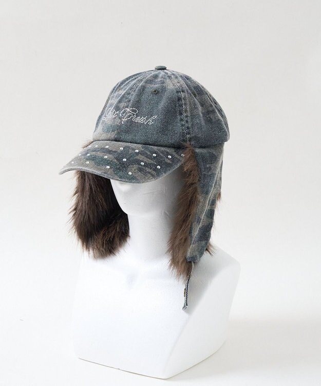 WEGO ラインストーンドッグイヤーキャップ 柄1