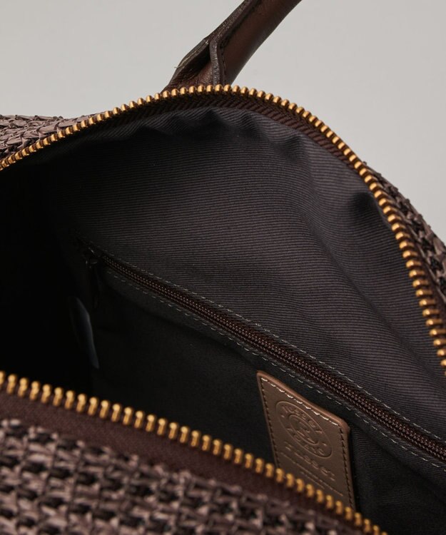 russet ナイロンラフィアミニボストンバッグ(CE-1715) D.Brown