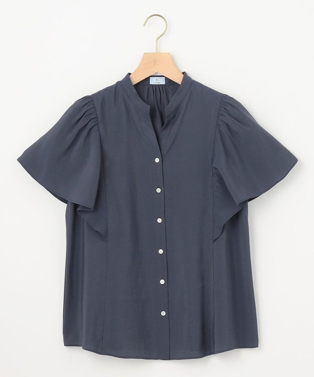 組曲 S 【WEB限定】ヴィンテージジョーゼットスキッパー ブラウス ネイビー系