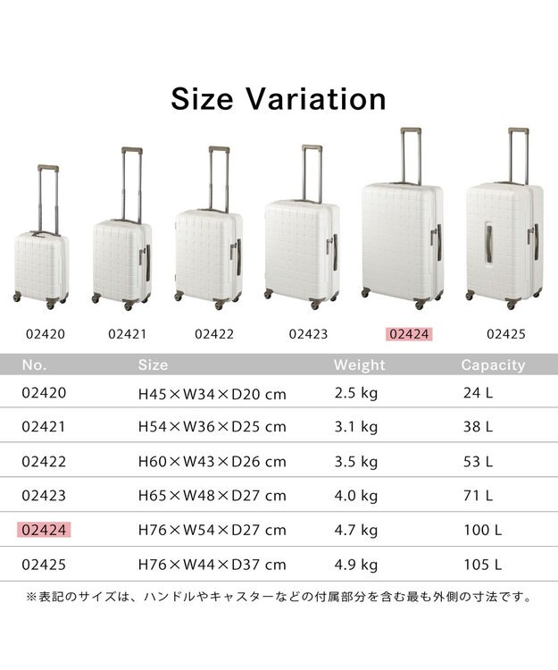 ACE BAGS & LUGGAGE Proteca 360G4 スーツケース 日本製 100L 02424 プロテカ ウォームグレー