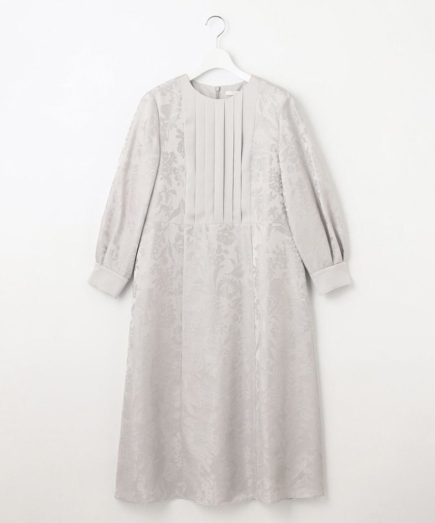 自由区 【洗える】オパールプリント ワンピース ライトグレー系