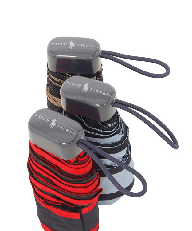 MOONBAT POLO RALPH LAUREN(ポロ ラルフローレン)FLAG BEAR 無地 5段折りたたみ傘 簡単開閉 ネイビーブルー