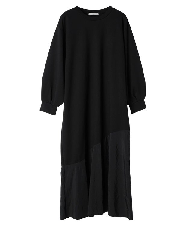 Green Parks armonia．布帛切り替えポンチワンピース Black