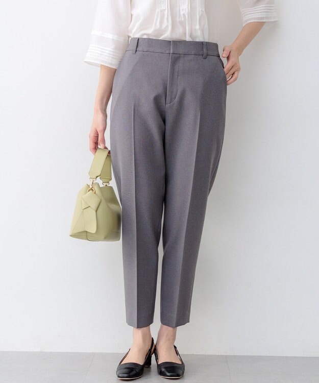 組曲 シュットクロステーパード パンツ グレー系