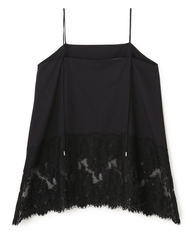 UNFILO レースヘム キャミソール ブラック