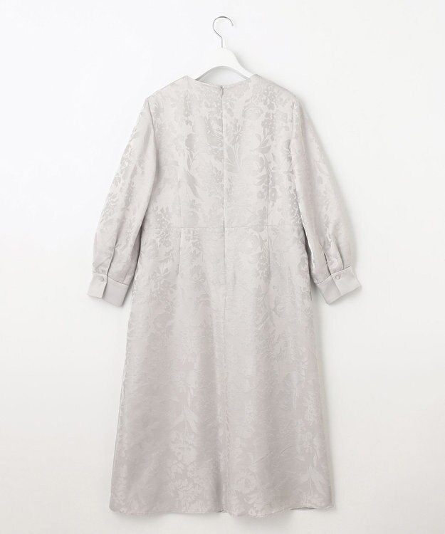 自由区 【洗える】オパールプリント ワンピース ライトグレー系