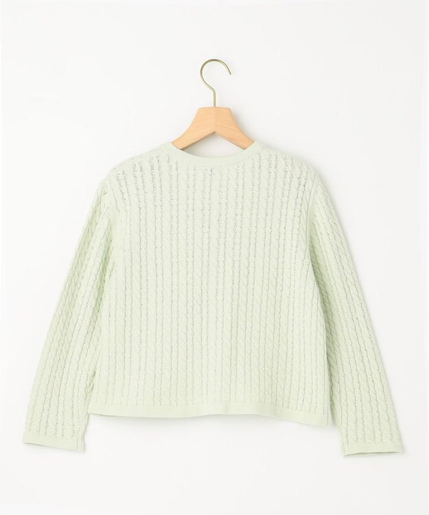 組曲 【WEB限定】CHAI ケーブルニットカーディガン ライムグリーン系
