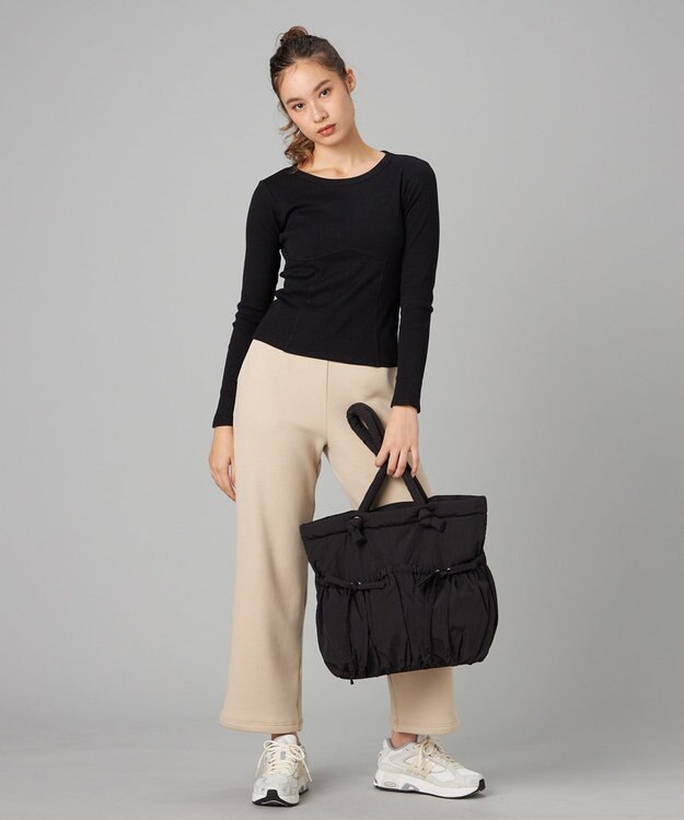 Chacott Chacott BALANCE ホリデーラメロングスリーブTシャツ ブラック