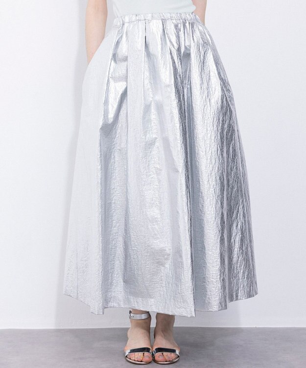 NAVE 【Nave】ホイルプリント スカート シルバー系