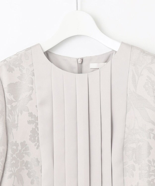 自由区 【洗える】オパールプリント ワンピース ライトグレー系