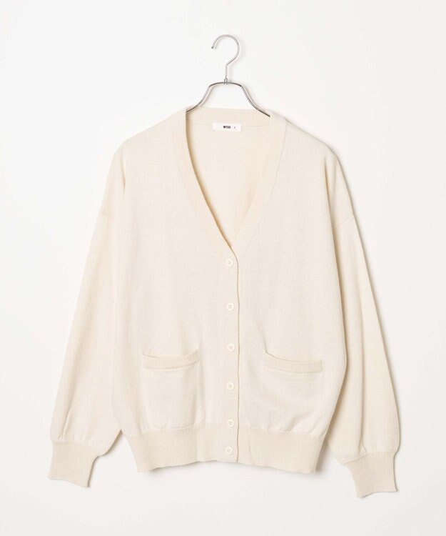 WEGO 【SCHOOL ITEM】ハイゲージスクールカーディガン オフホワイト