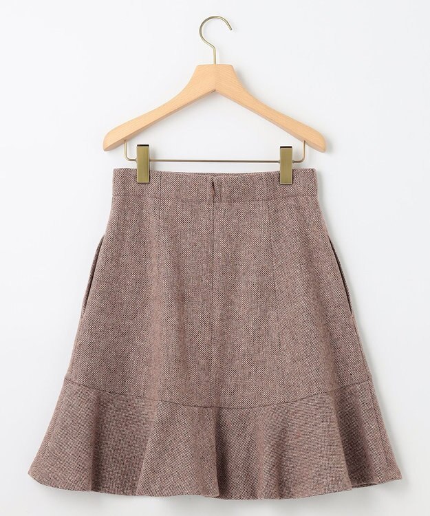 組曲 ネコアシツイードセミフレア スカート ダークブラウン系