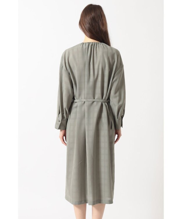 DAKS シャドーチェック 2WAYワンピース カーキ