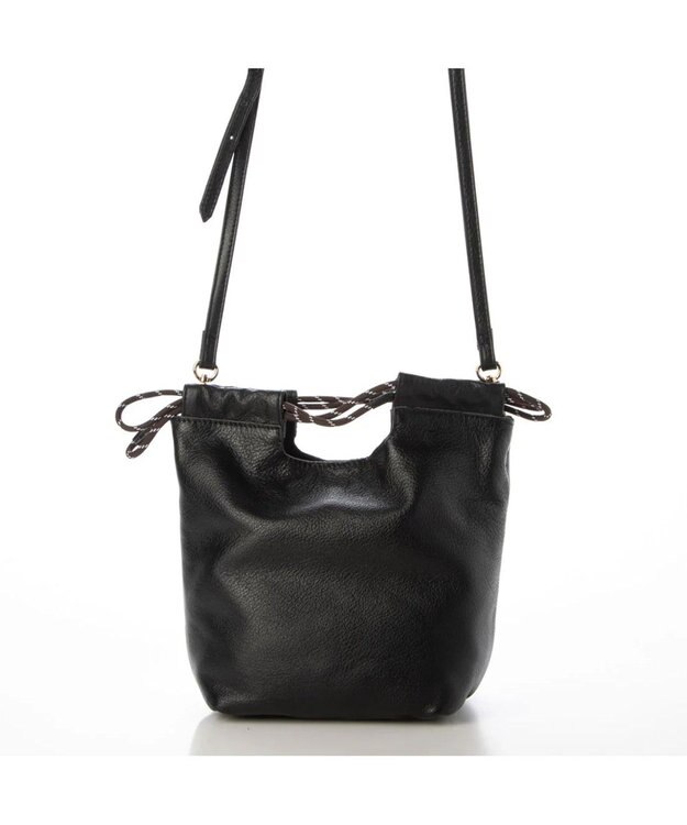 UNBILLION perche 牛革ソフト3wayコードハンドルバッグ ブラック