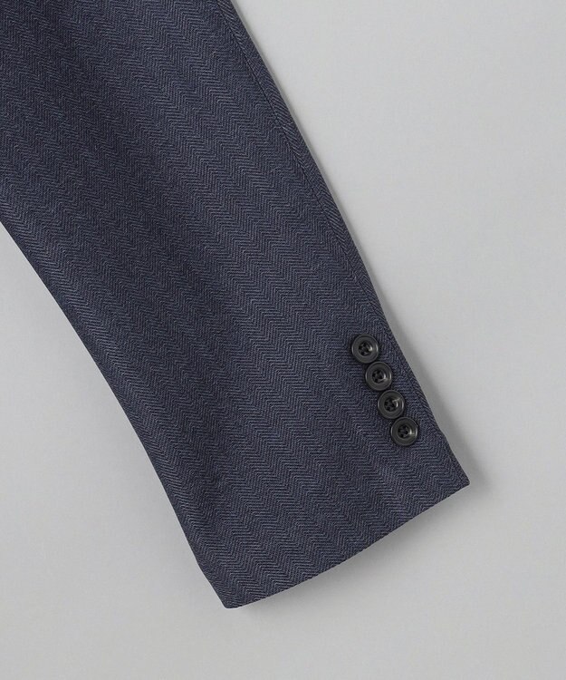 GOTAIRIKU セットアップ対応【カイテキ７機能】ドライジャージー ジャケット_ヘリンボーン柄(26年モデル) ネイビー×ヘリンボーン柄