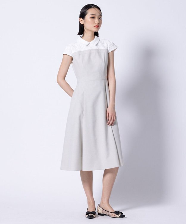 TOCCA 【sweet掲載】【洗える・消臭】LACE A LA CARTE ドレス グレー系