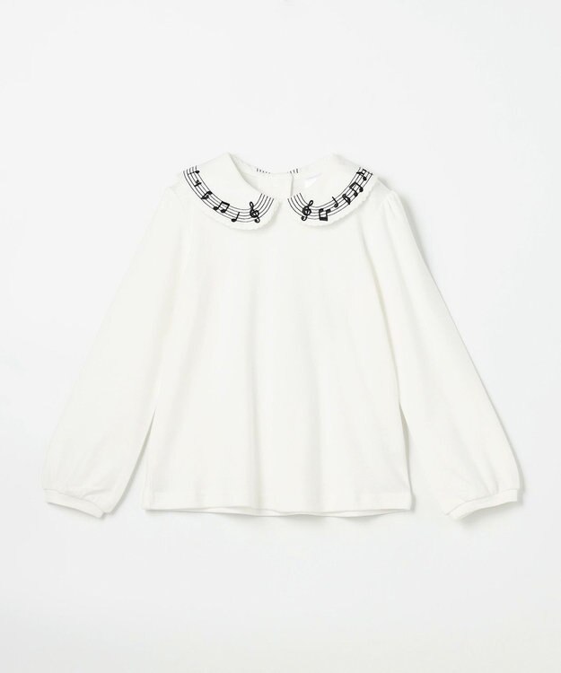 ANY KIDS 音符ブラウス オフホワイト