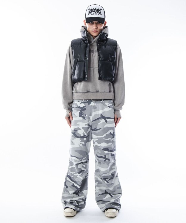 WEGO 【ユニセックス着用ITEM】コンパクトフィットロゴプルパーカー グレー