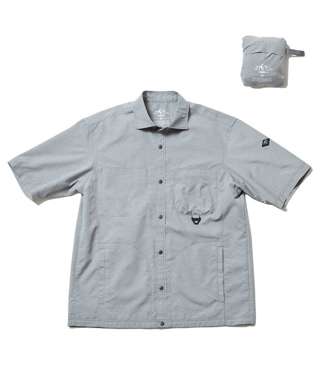 JOSEPH ABBOUD MOUNTAIN 【UNISEX】3Dエンボス シャツ ライトグレー系