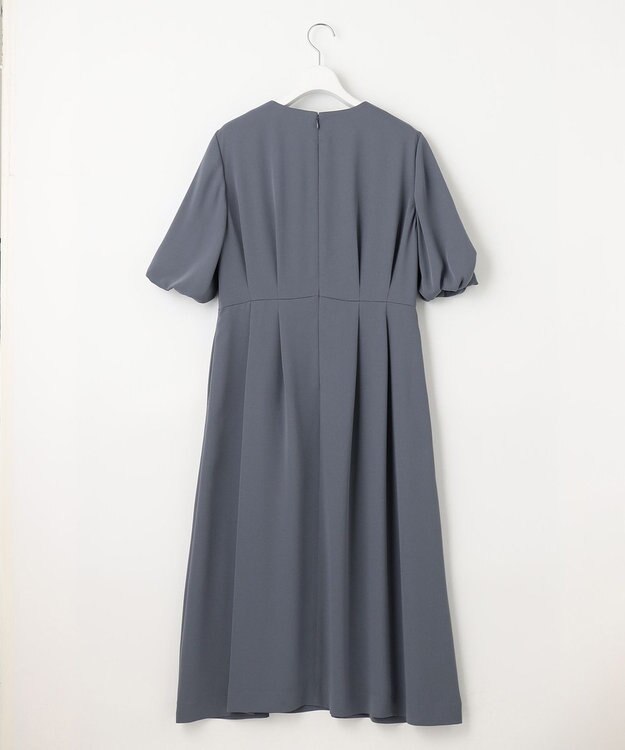 23区 【洗える】エフォートレスダブルクロス バルーンスリーブ ワンピース グレー系