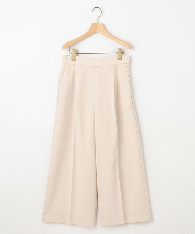 組曲 L 【ストレッチ・イージーケア】オシャクロス ガウチョパンツ アイボリー系