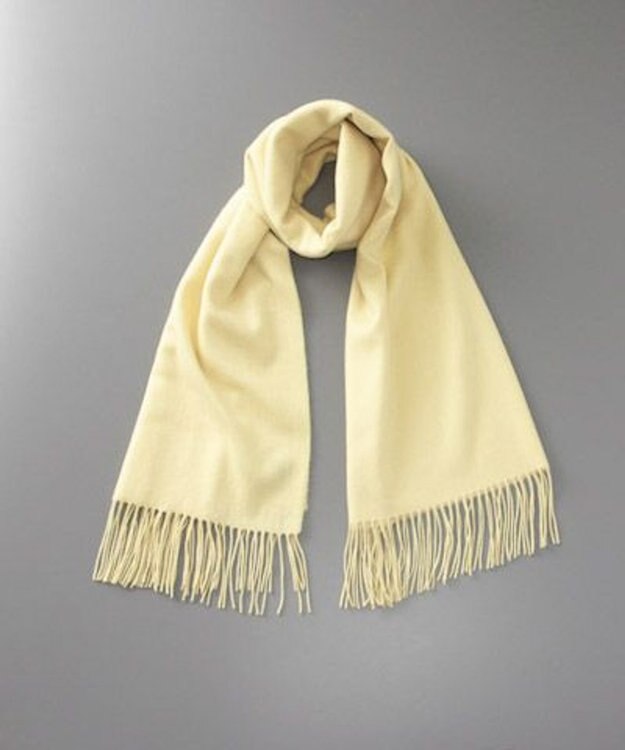AURORA WEB限定 カシミヤ ストール（幅70cm) ペールイエロー
