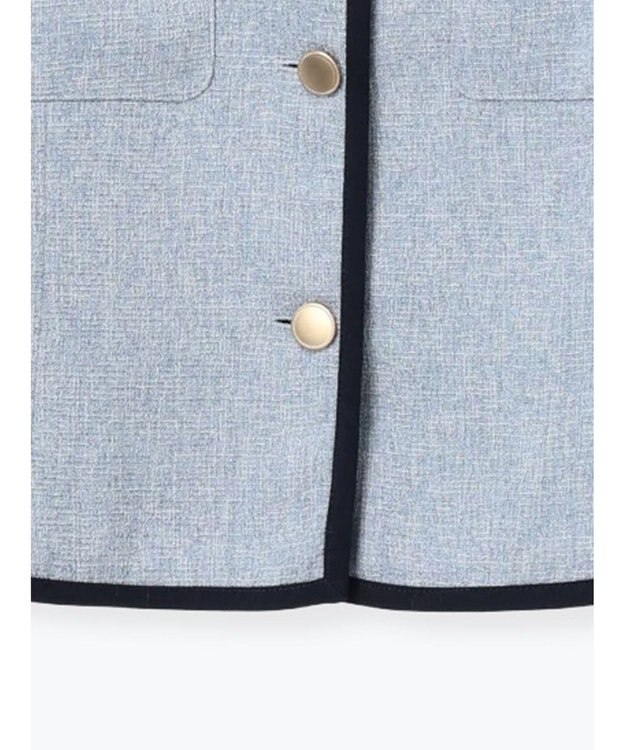 Te chichi ライトツイードバイカラージャケット《2026 spring catalog item》 ブルー