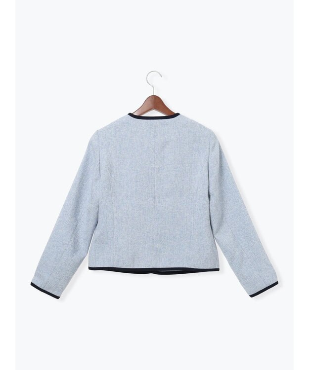 Te chichi ライトツイードバイカラージャケット《2026 spring catalog item》 ブルー