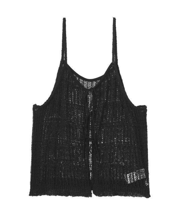 CRAFT STANDARD BOUTIQUE ノットヤーン透かしビスチェ Black