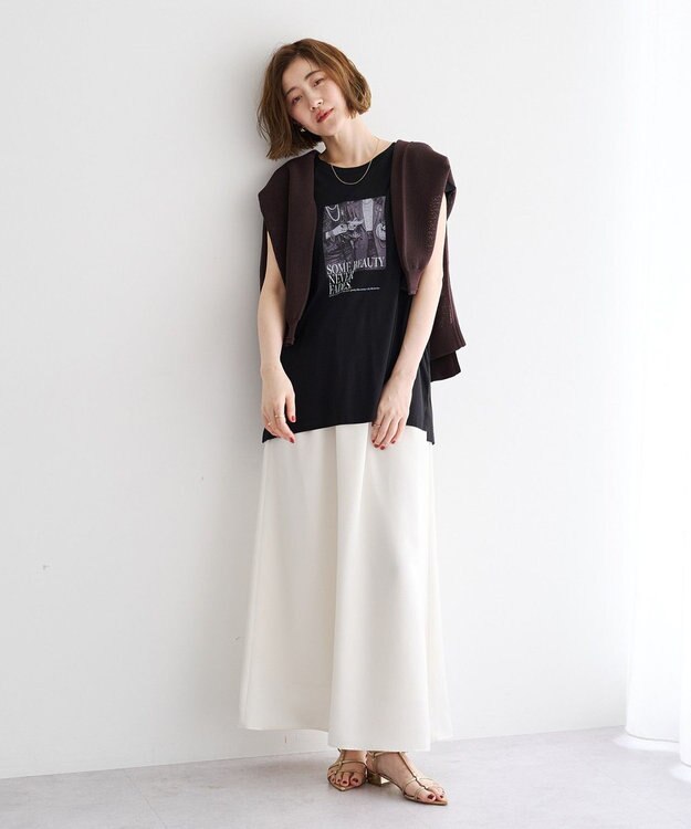 YECCA VECCA フォトプリントノースリーブTee Black