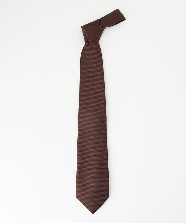 J.PRESS MEN 【J.PRESS 10PLY LUXURY SILK COLLECTION】ツイルソリッド ネクタイ ダークブラウン系
