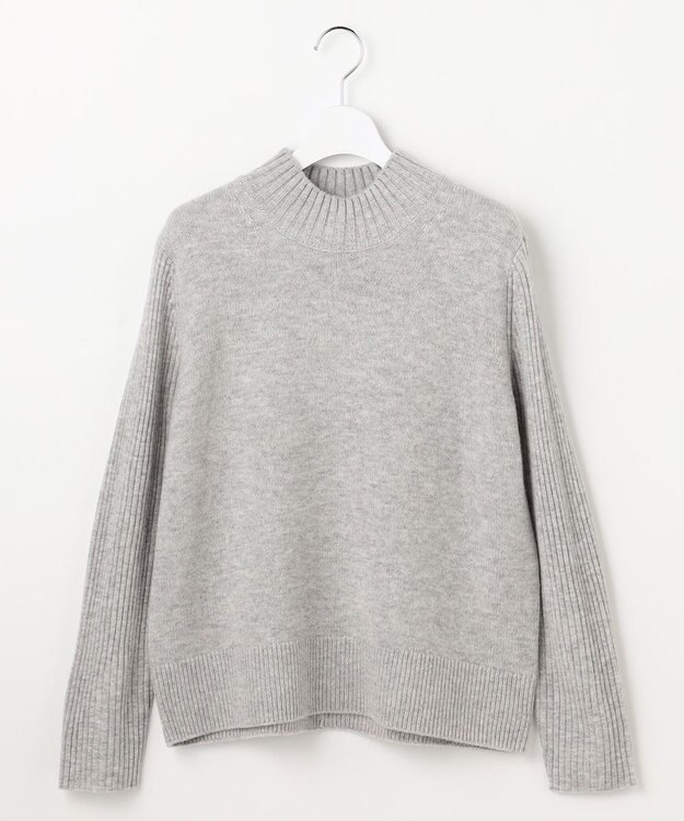 J.PRESS LADIES CASHBIT NEO ハイネック ニット ライトグレー系