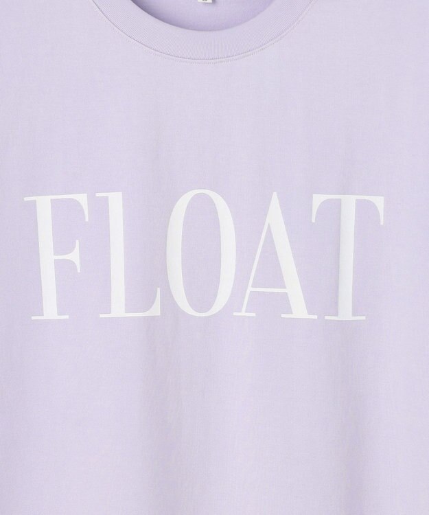 23区 【SLOW/一部店舗限定】ヴィンテージライクジャージー クロップド ロゴ Tシャツ ラベンダー×オフホワイト