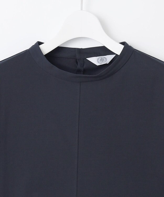 J.PRESS LADIES プレーティングジャージー ペプラム カットソー ネイビー系