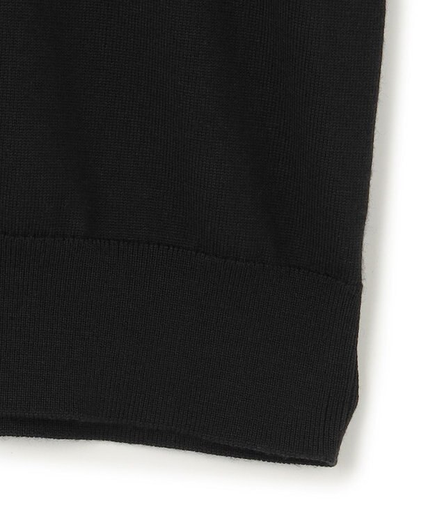 23区 L 【洗える】エンブロイダリーニット ブラック系