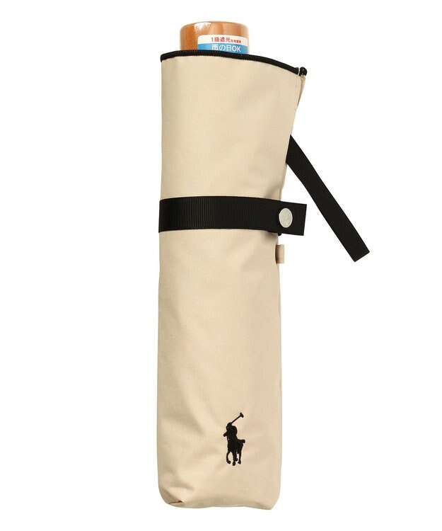 MOONBAT POLO RALPH LAUREN 晴雨兼用日傘 折りたたみ傘 ワンポイントPP／一級遮光 遮熱 UV ベージュ