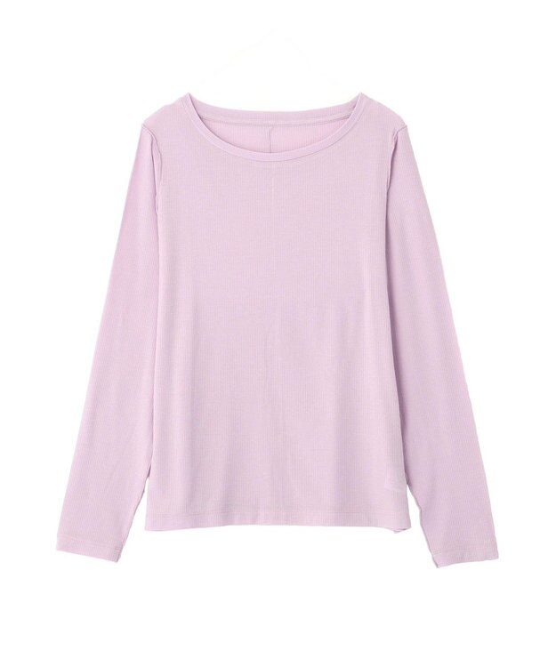 earth music&ecology 微シアーメロープルオーバー Light Purple