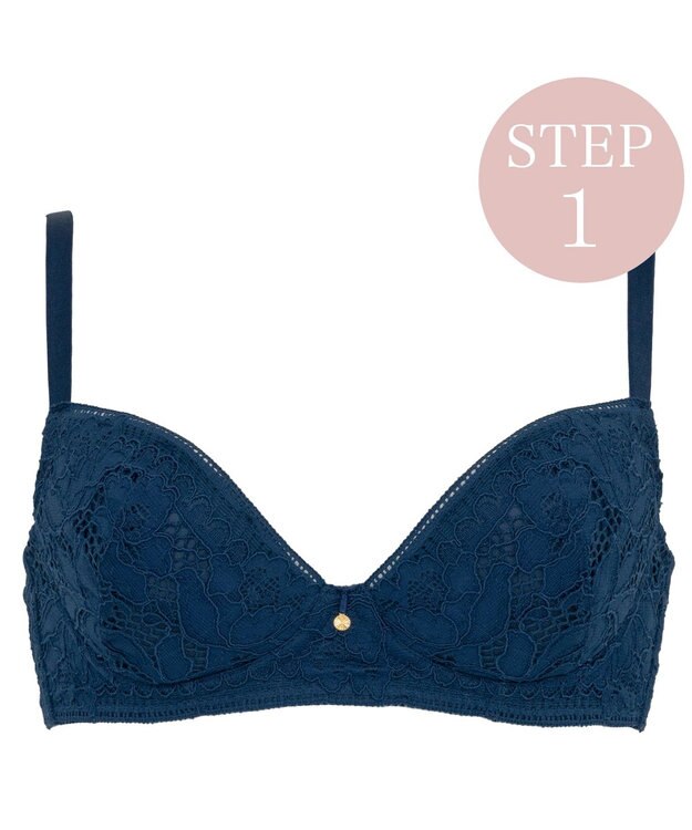 BRADELIS New York 【BRADELIS New York / 育乳補整ブラ・STEP1 集める】ジャスミンステップ1ブラ26S1 ティールブルー