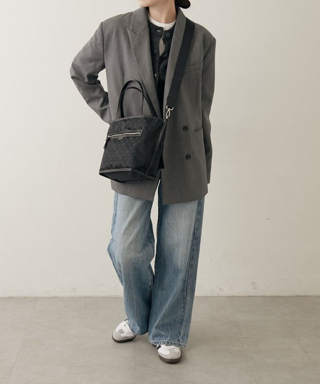 russet リバーシブル2wayトートバッグ(CE-1667) Trv-Black